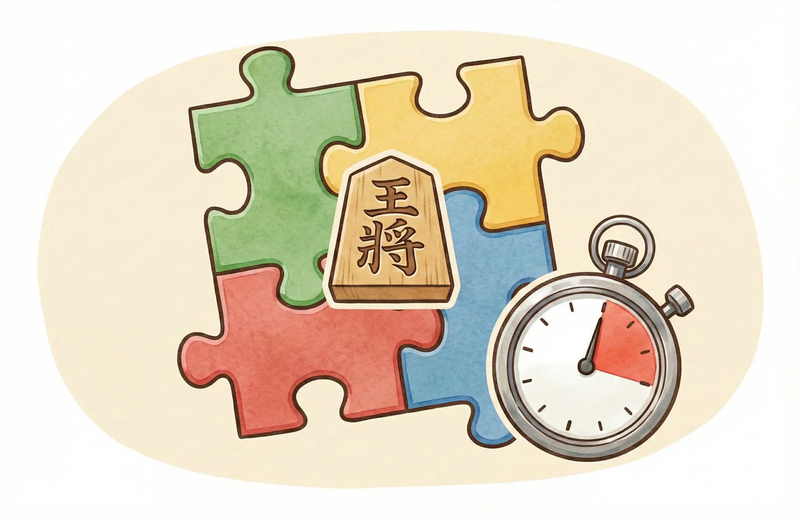 謎解き感覚で集中力UP！
「詰将棋」